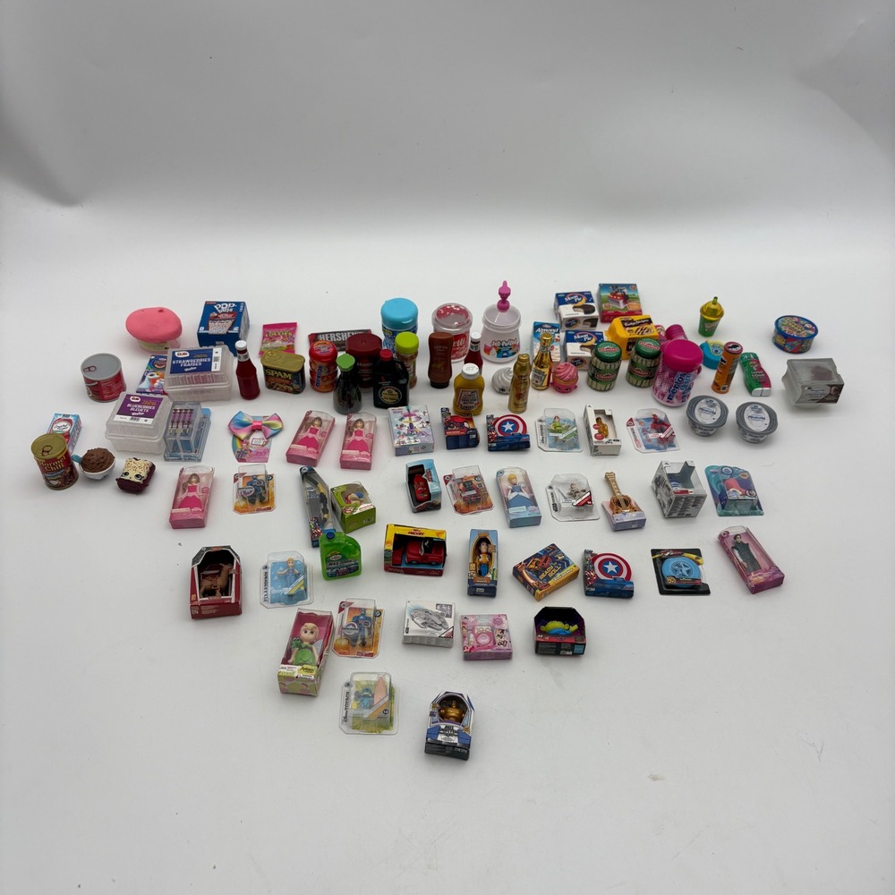 Zuru 5 Surprise Mini Brands Disney Store Toy Store Huge Mixed Lot 60+ Pieces